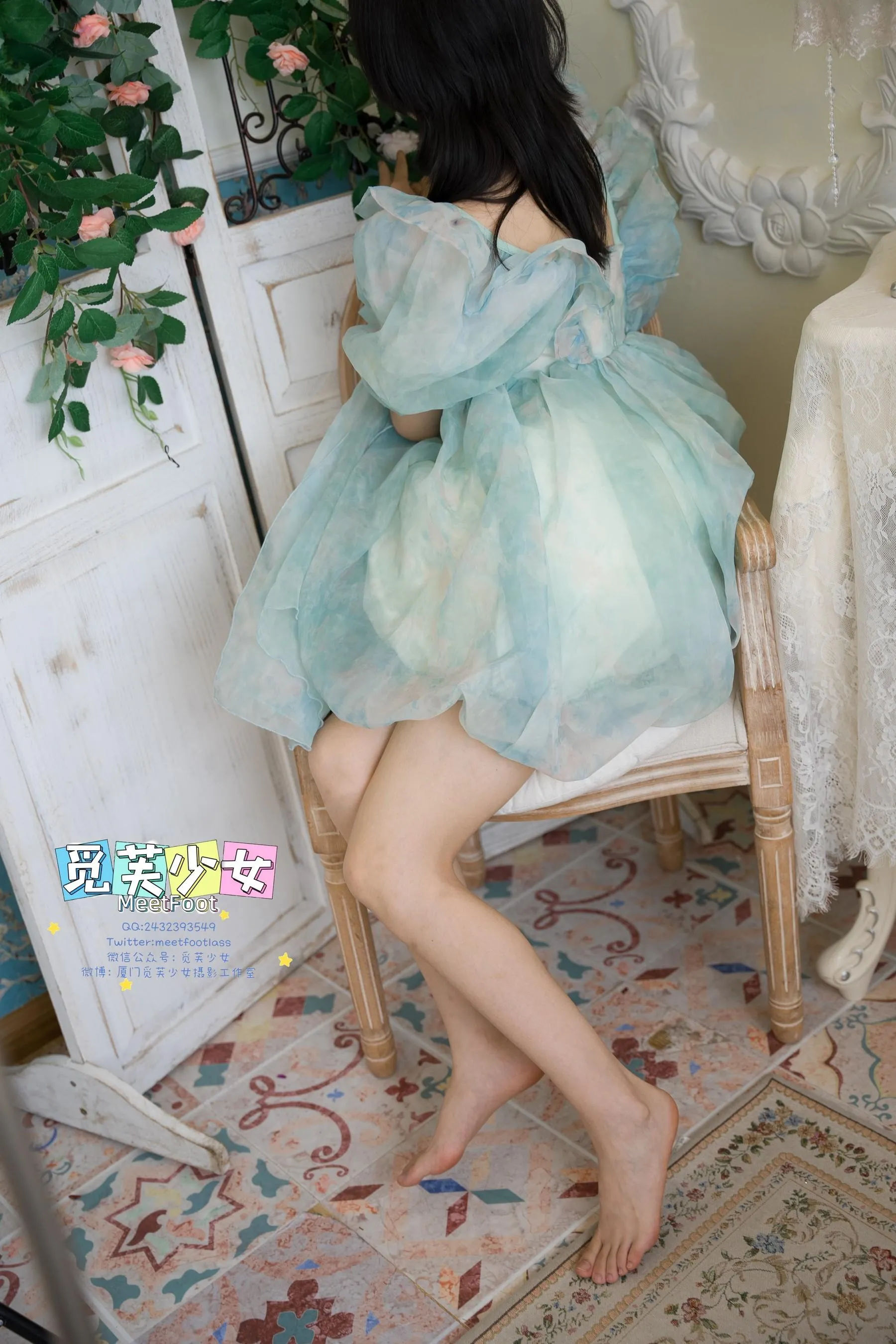 觅芙少女 NO.033 小婉-一袭蓝色纱裙构筑今晚浪漫的梦境-PIC [249P]插图2